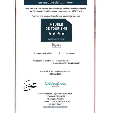 La Des Hautes 4 étoiles, 10 Personnes, Piscine Privée Chauffée, Parc Arboré, Proche Et Marais Villa Talmont-Saint-Hilaire